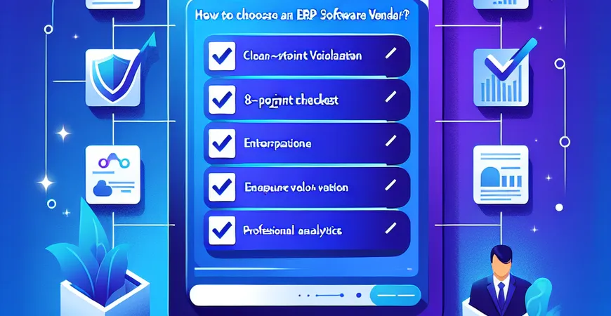 ERP 软件的供应商怎么选？8 个评估维度清单​